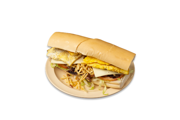 Steak Sandwich with 2 Eggs with Cheese