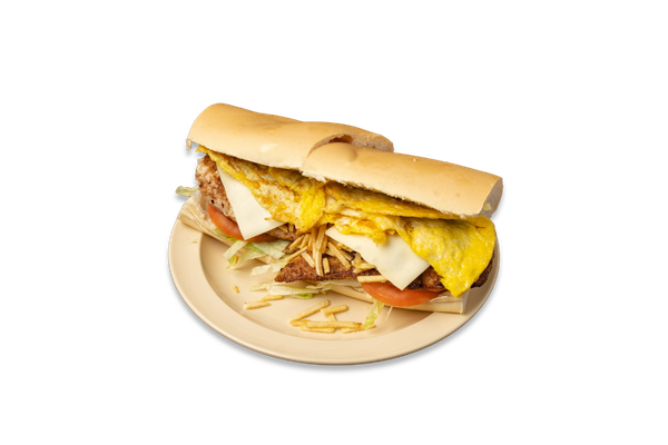 Chicken Sandwich with Eggs & Cheese