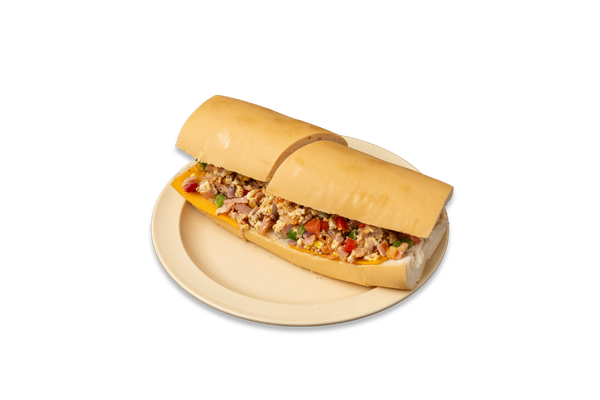 Ham & Veggie Scrambled Egg Sandwich
