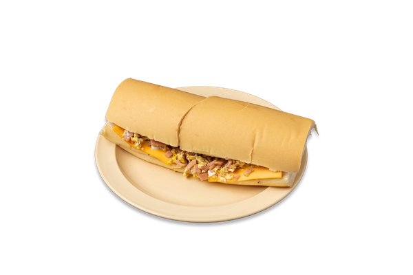 2 Scrambled Eggs with Ham and Cheese