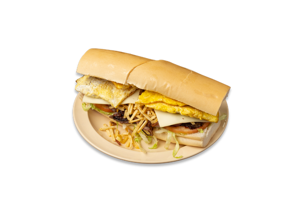 Steak Sandwich with 2 Eggs with Cheese