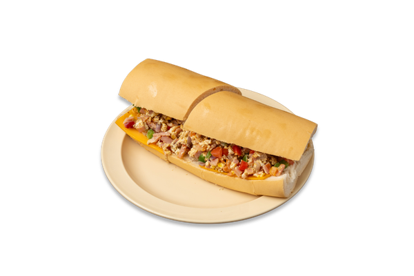 Ham & Veggie Scrambled Egg Sandwich