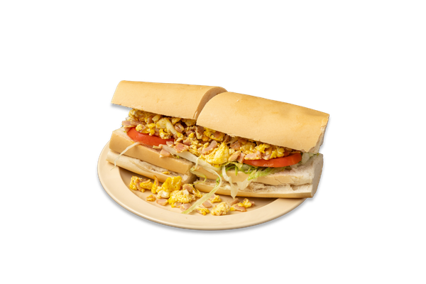 Special Scrambled Eggs with Ham, Cheese, Lettuce & Tomatoes
