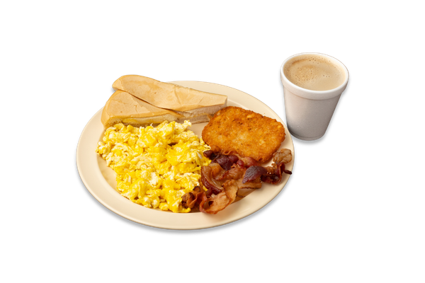 Bacon, Eggs & Hash Brown Breakfast