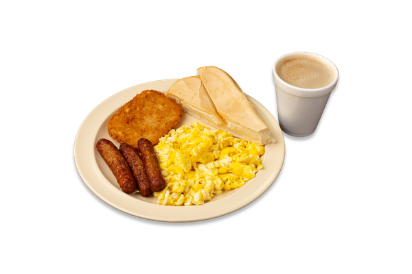Sausage, Eggs & Hash Brown Breakfast