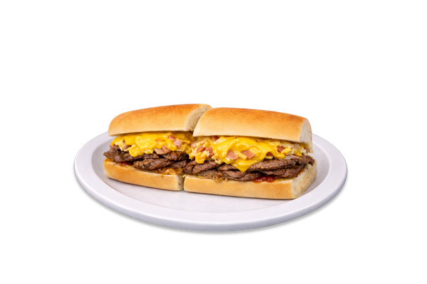 Steak Sandwich with 2 Eggs with Cheese